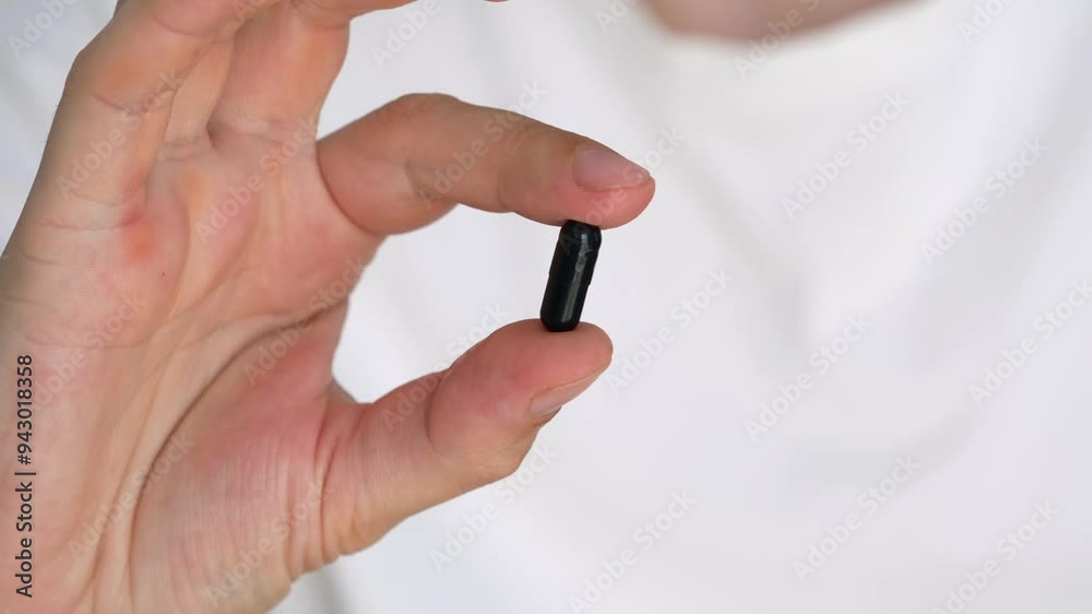 A man in a white T-shirt holds a black capsule.
A man holds a tablet.
Tablet in large plan.
Tablet in hand on a white background. A man in a white T-shirt holds a black capsule.
A man holds a tablet.
Tablet in large plan.
Tablet in hand on a white background.
