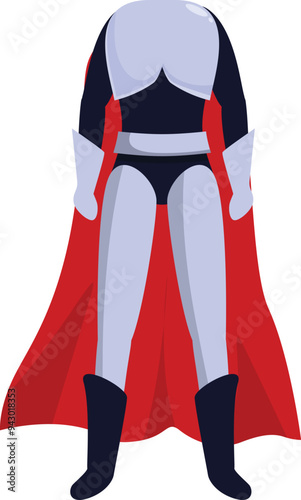 Superhero costume standing tall, ready to protect the innocent and fight for justice