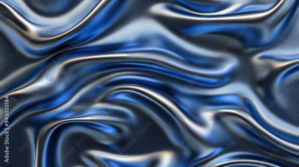 Obraz premium Abstract blue ripple texture background with metallic sheen