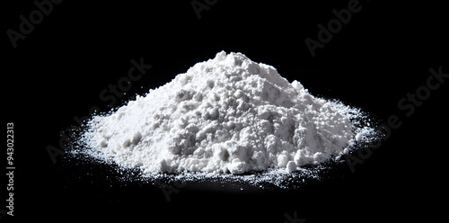 A pile of flour isolated on background