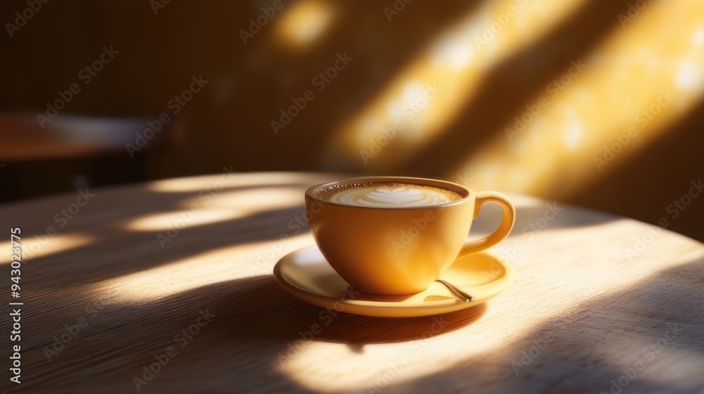 custom made wallpaper toronto digitalA Cup of Latte in the Sunlight