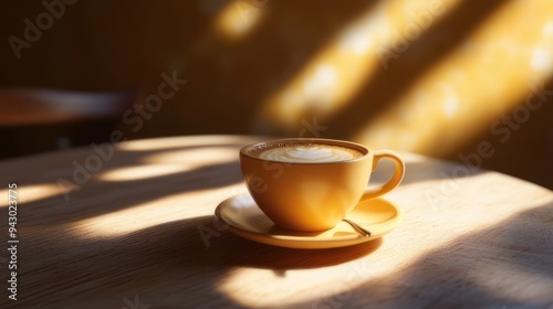 Wallpaper Mural A Cup of Latte in the Sunlight Torontodigital.ca