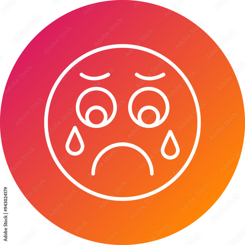 Obraz premium Sad Vector Icon Design