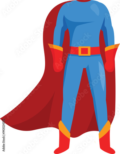 Superhero costume standing tall, ready for action and adventure