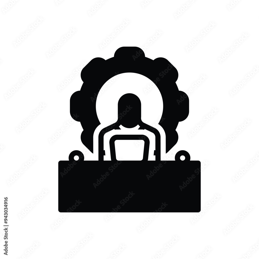 Black solid icon for administration Black solid icon for administration