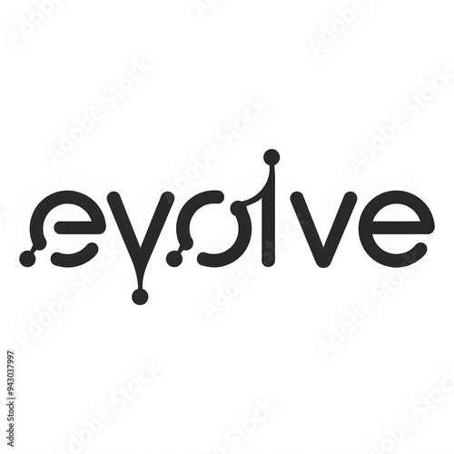 Evolve - Progressive Text T-Shirt Design Symbolizing Growth and Change.