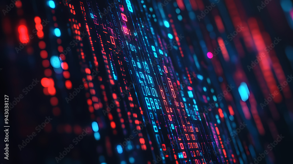 Abstract background of digital code Abstract background of digital code