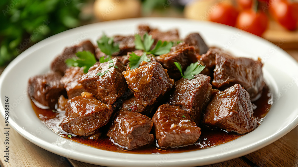 : Include some of the vegetables used in the braise, like carrots, onions, and bell peppers, if applicable. : Include some of the vegetables used in the braise, like carrots, onions, and bell peppers, if applicable.