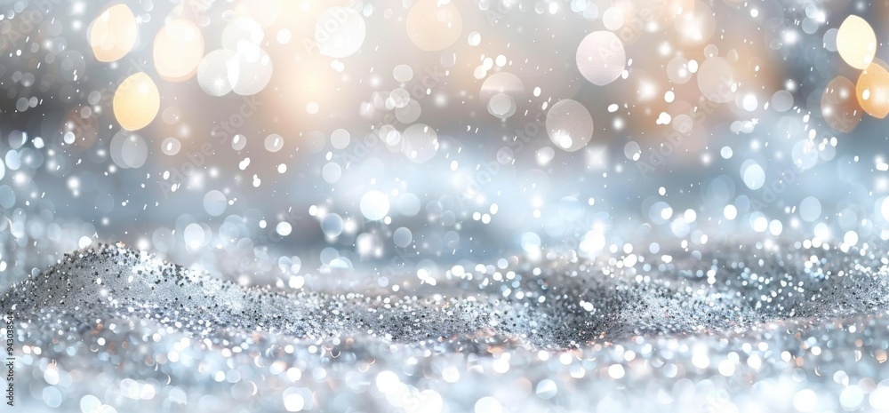 abstract silver bokeh background with white snow fall abstract silver bokeh background with white snow fall