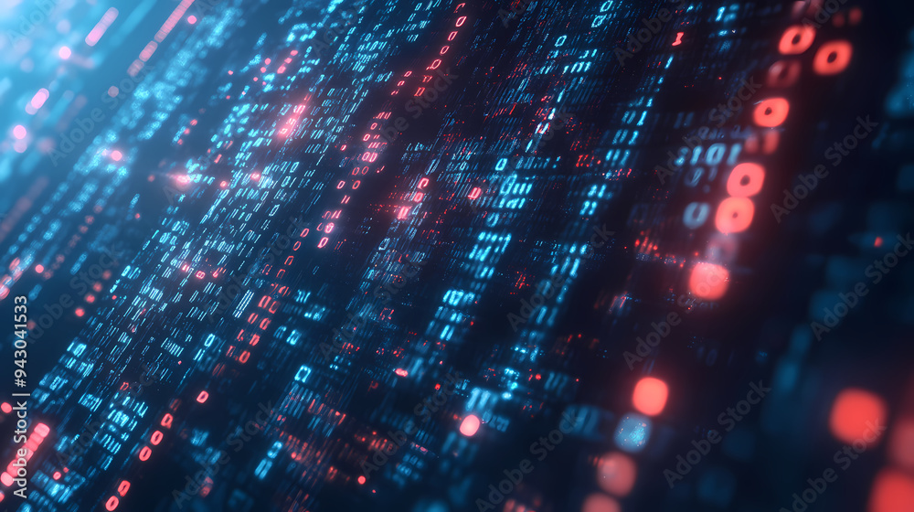 Abstract background of digital code Abstract background of digital code
