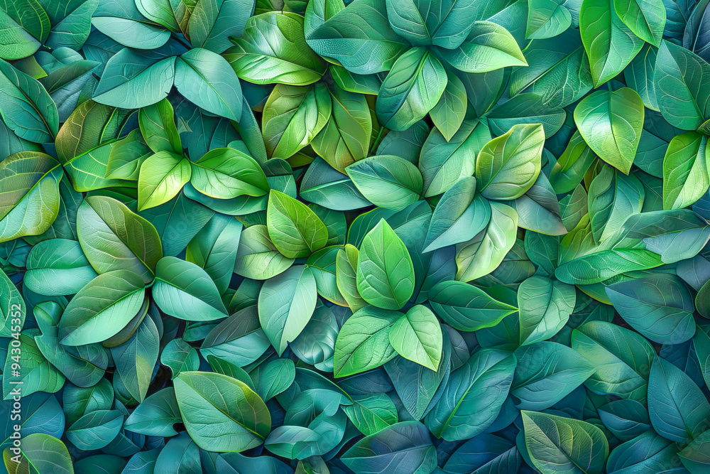 Lush green leaves forming a beautiful natural background Lush green leaves forming a beautiful natural background