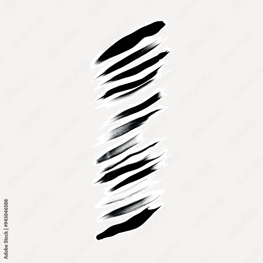 Obraz premium Abstract black and white strokes