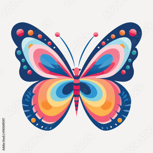 Colorful abstract butterfly illustration