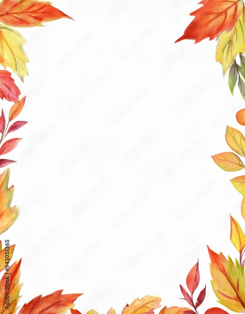 Illustration border, frame on the theme of autumn Illustration border, frame on the theme of autumn