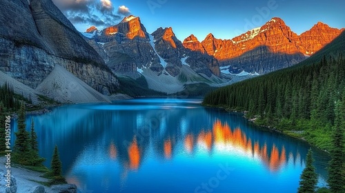 Moraine Lake at Sunrise photo