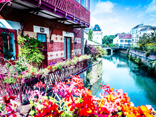 Exploring the Historic Streets: Street View of Old Village Coulommiers, France photo