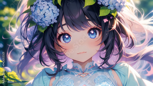 Hydrangea girl for anime wallpaper pc photo