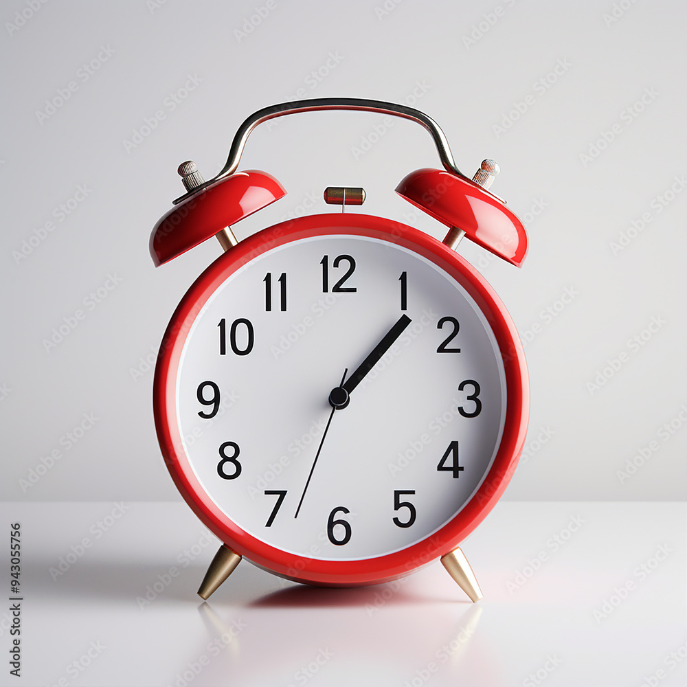 imagen de un reloj despertador rojo de mesa imagen de un reloj despertador rojo de mesa