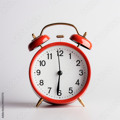 imagen de un reloj despertador rojo de mesa 