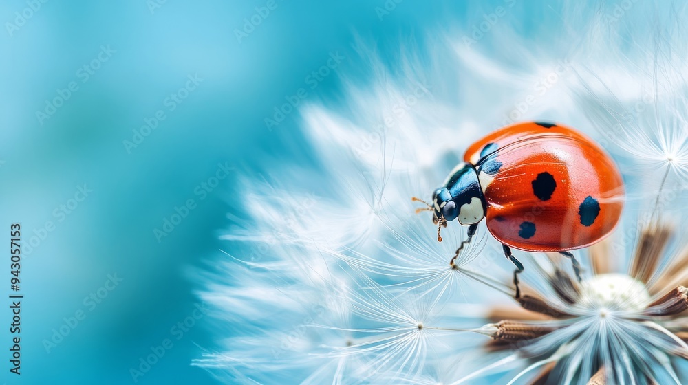 Close-up macro photo of ladybug. Animal day, National wildlife day Close-up macro photo of ladybug. Animal day, National wildlife day