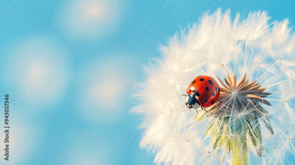 Close-up macro photo of ladybug. Animal day, National wildlife day Close-up macro photo of ladybug. Animal day, National wildlife day