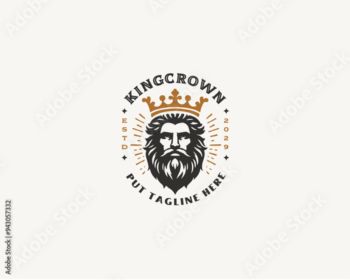 Luxury crown king and queen elegant logo design for business company