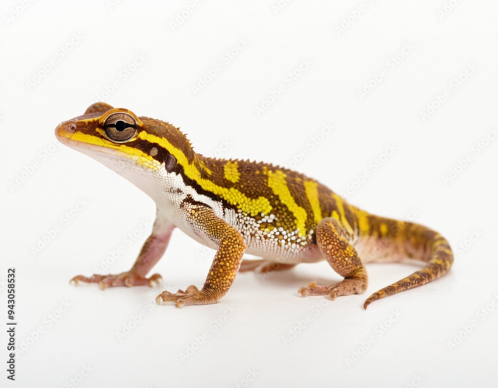 Obraz premium Madagascar gecko isolated on white background. Ai generated image