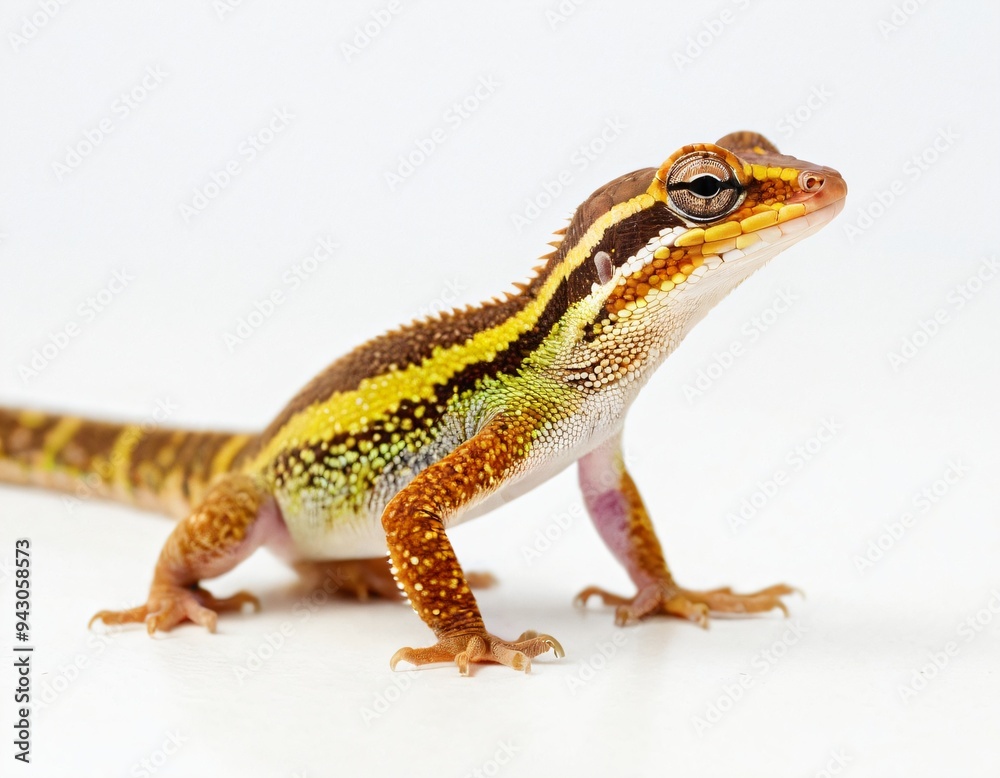 Madagascar gecko isolated on white background. Ai generated image Madagascar gecko isolated on white background. Ai generated image
