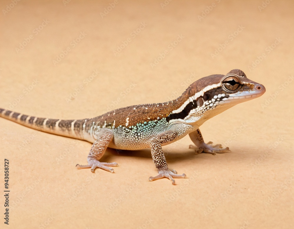 Madagascar gecko isolated on white background. Ai generated image Madagascar gecko isolated on white background. Ai generated image
