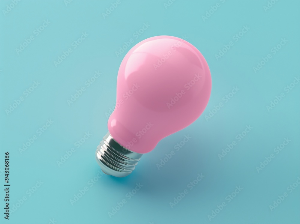 Light bulb isolate on background, symbolizes innovation and bright ideas in design