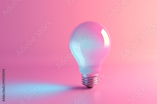 Light bulb isolate on background, symbolizes innovation and bright ideas in design