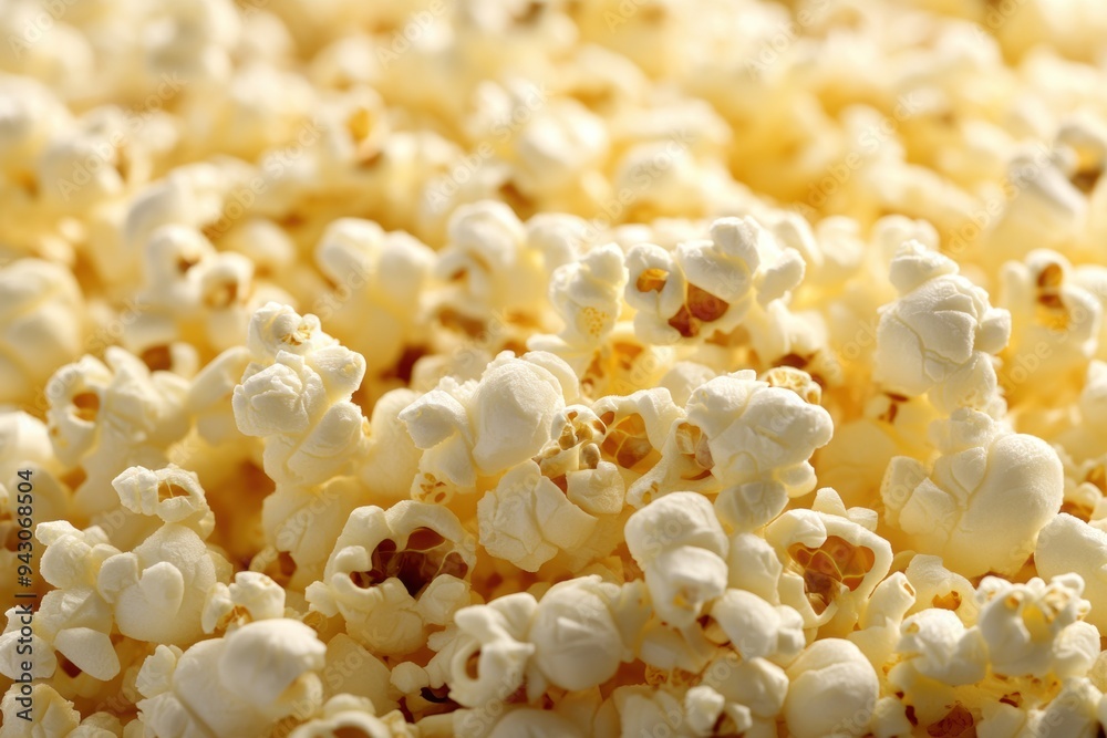 Close-up view of buttery freshly popped popcorn Close-up view of buttery freshly popped popcorn