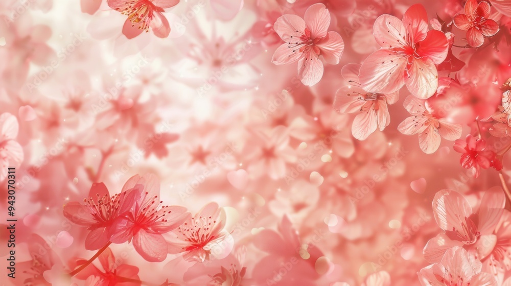Vibrant Spring Blooms. Flowery background concept