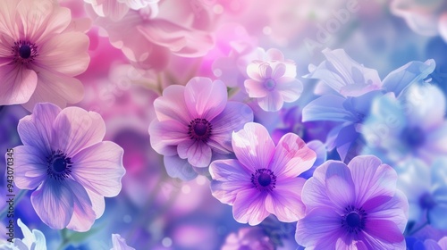 Delicate Blooms. Flowery background detailed high detailed wallpaper 060