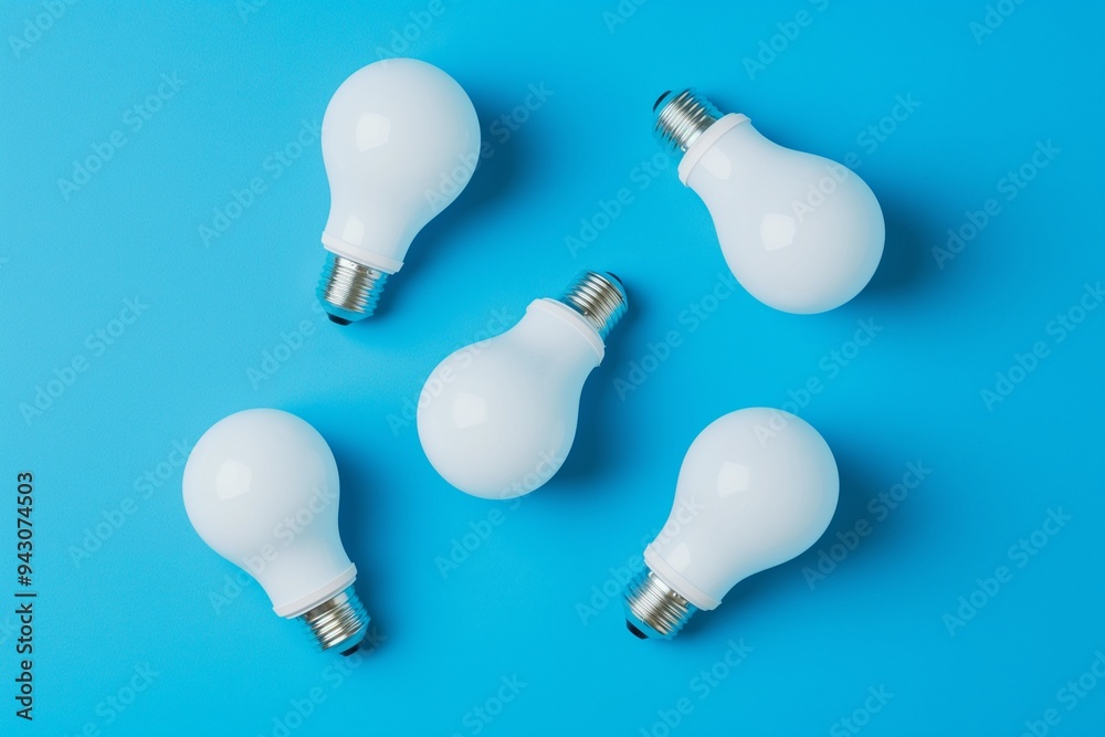 Light bulbs arranged to symbolize bright ideas and modern inspiration
