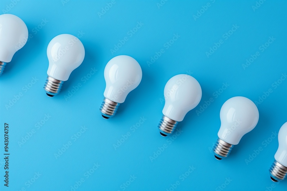 Light bulbs isolate on background symbolize bright ideas and modern inspiration Light bulbs isolate on background symbolize bright ideas and modern inspiration