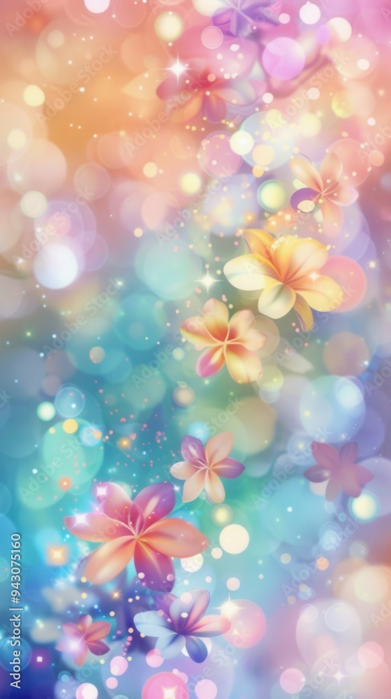 Blissful Summer. Vibrant and Joyful Background Artwork Blissful Summer. Vibrant and Joyful Background Artwork