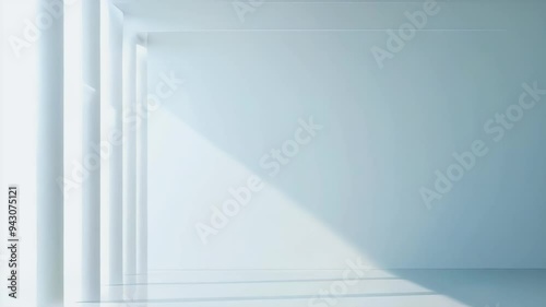 Wallpaper Mural A minimalist interior space with white walls and soft light creating a serene atmosphere. Torontodigital.ca