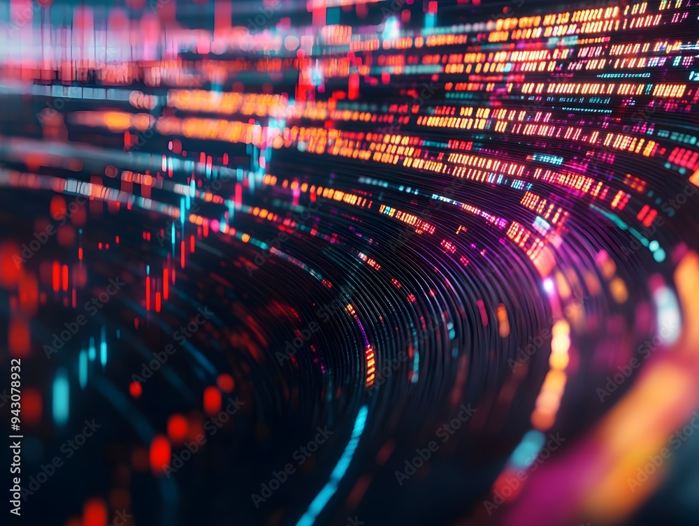 A colorful, abstract image of binary code A colorful, abstract image of binary code