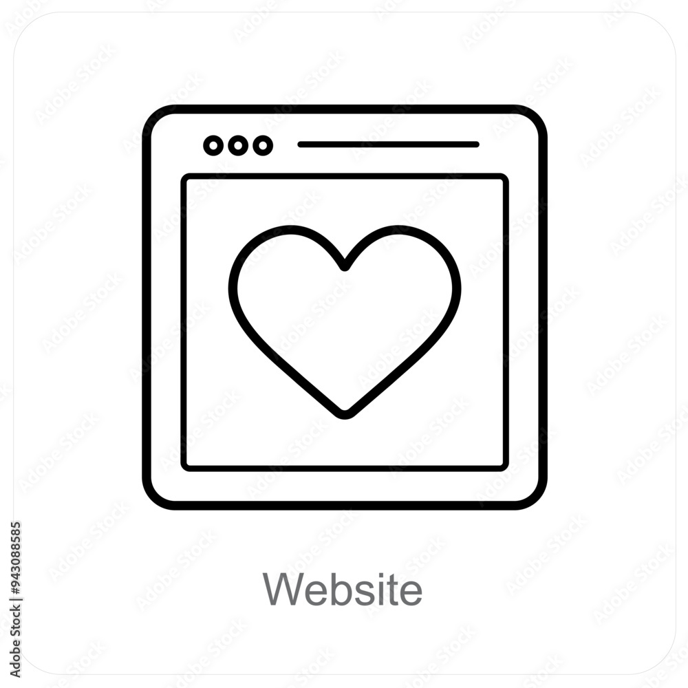 Website and Digital Payement icon concept Website and Digital Payement icon concept