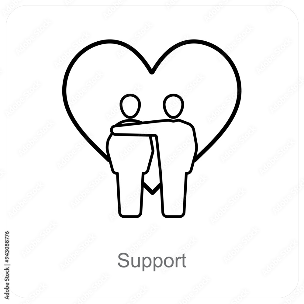 Support and Donation icon concept