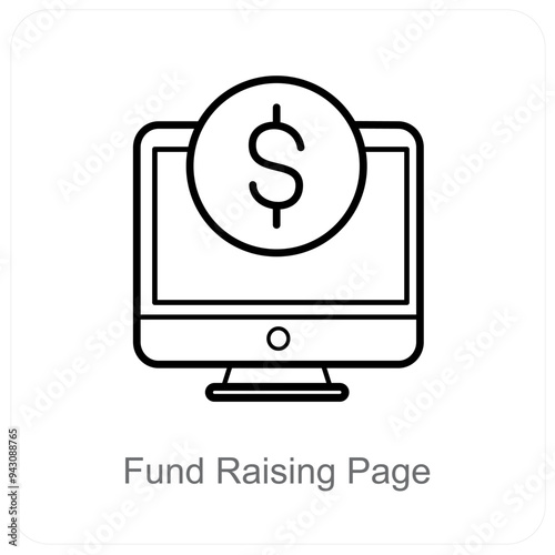 Fund Raising and money icon concept