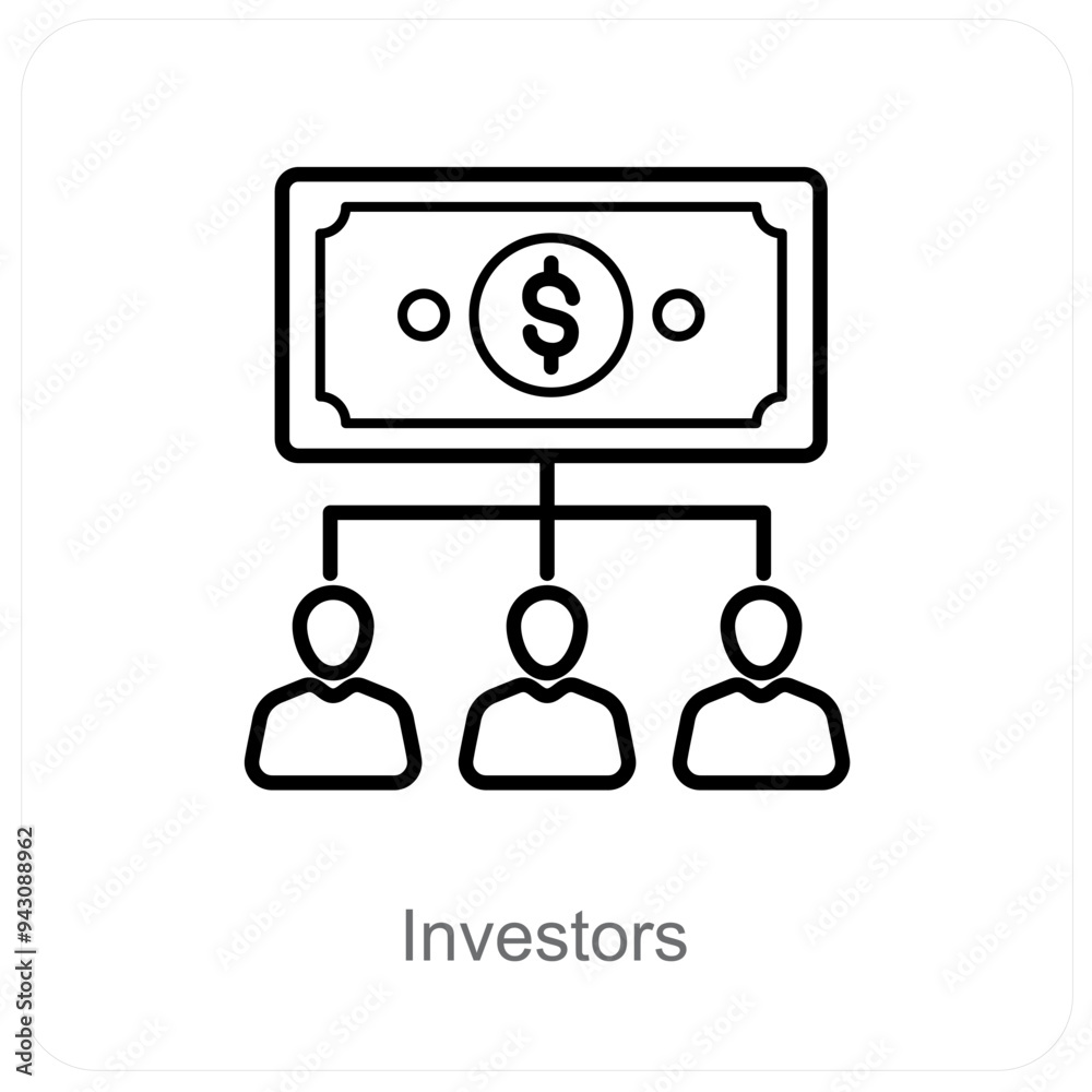 Investors and teamwork icon concept Investors and teamwork icon concept