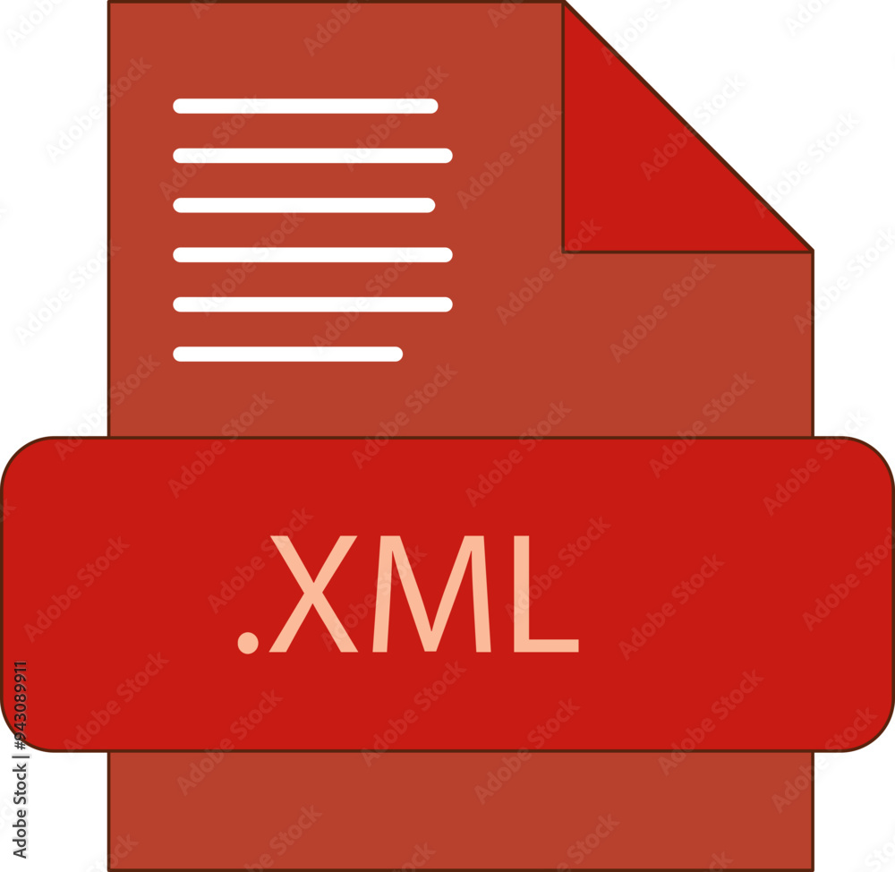 XML File extension icon fill and bebes writting XML File extension icon fill and bebes writting