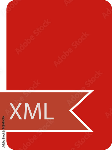 XML File format icon label contour