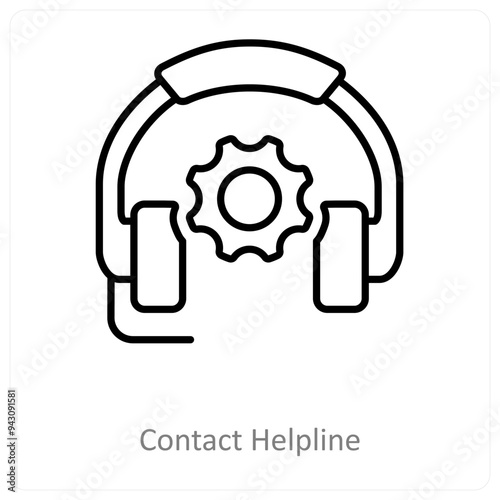 Contact Helpline And Support Icon Concept