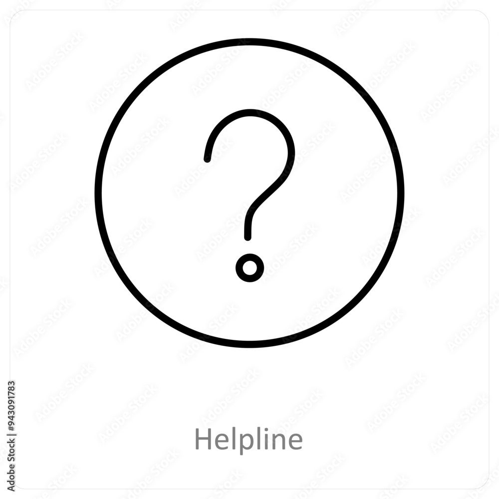 Helpline And Support Icon Concept Helpline And Support Icon Concept