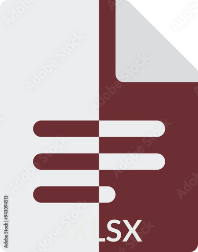 XLSX icon 2 color combination mixture