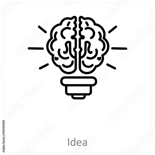 Idea and innovation icon concept