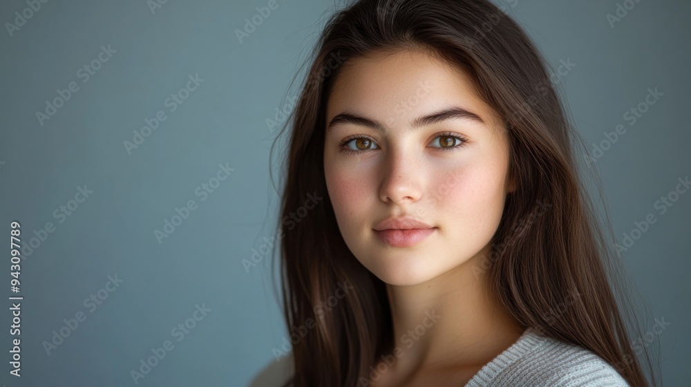 A studio headshot portrait of a young woman in her mid-twenties. Her expression should be warm yet neutral and professional, suitable for acting headshots and casting calls. A studio headshot portrait of a young woman in her mid-twenties. Her expression should be warm yet neutral and professional, suitable for acting headshots and casting calls.